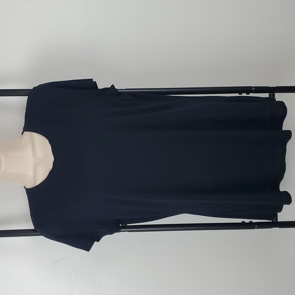 Vince dark blue top t-shirt soft cotton blend short sleeve  classic women size L - Picture 1 of 6